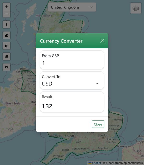 Gazetteer: weather panel